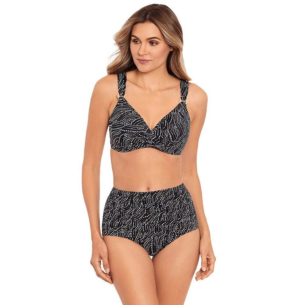 Miraclesuit Women's Bronze Age Norma Jean Retro High Waist Tummy Control Swim